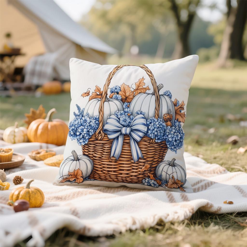 Autumn Thanksgiving Pumpkin Cushions Pillowcase Polyester Cushion Cover Throw Pillow Sofa Decoration Pillowcover Home Decor