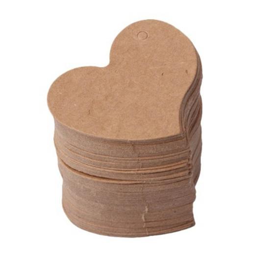 DIY Wave Edge Love Heart Dárkový papírový štítek Cena Visací štítky Svatební přání