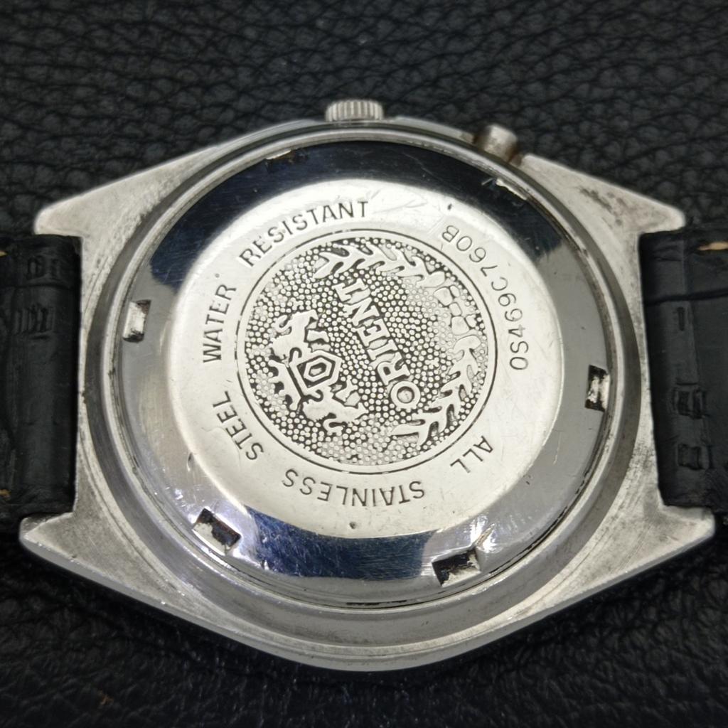 VINTAGE ORIENT AUTOMATIC 48741 JAPAN MENS BLACK COLOR DIAL WATCH A700651-5 R204-a700651
