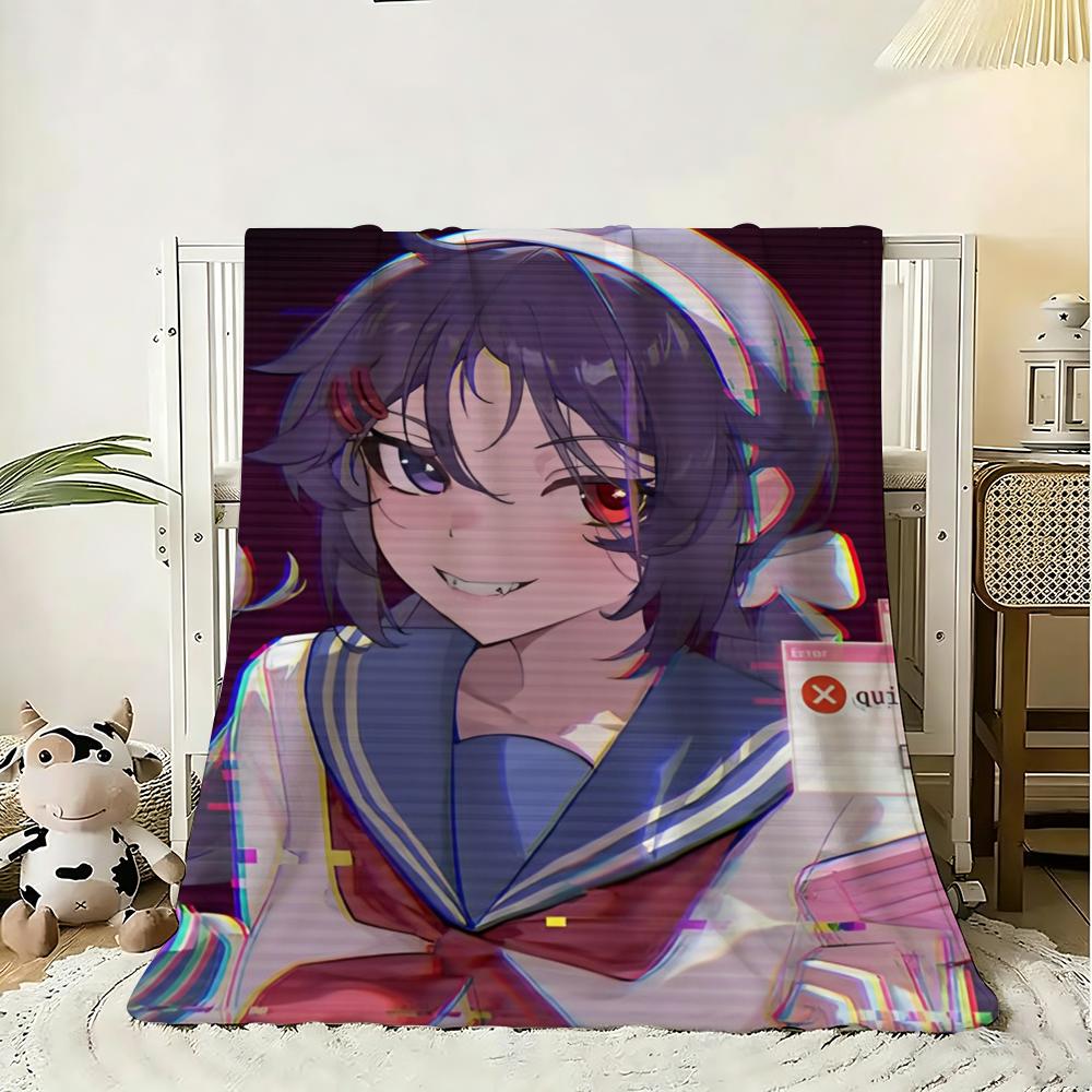Cute M-MiSide Mita Throw Soft Flannel Throw Blanket, Lightweight Breathable Summer Nap Blanket For Sofa Home Travel Cozy Decor