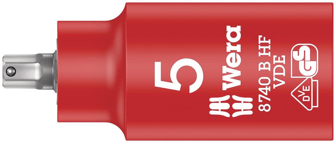 

WERA Drive Insulated Hex Bit 5mm 55mm Overall 004901 3/8 Socket, Hex, Length,