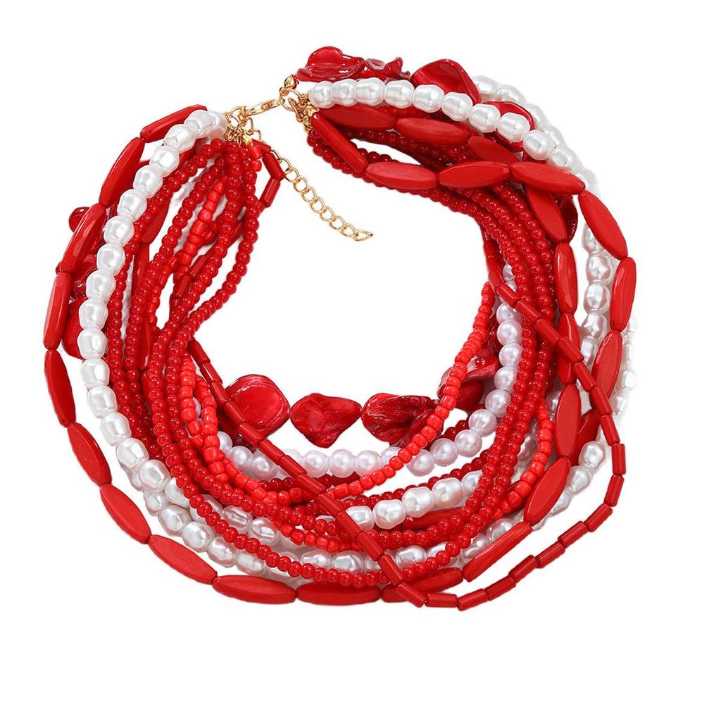 Bohemian Ethnic Style Multi-Layer Pearl Necklace