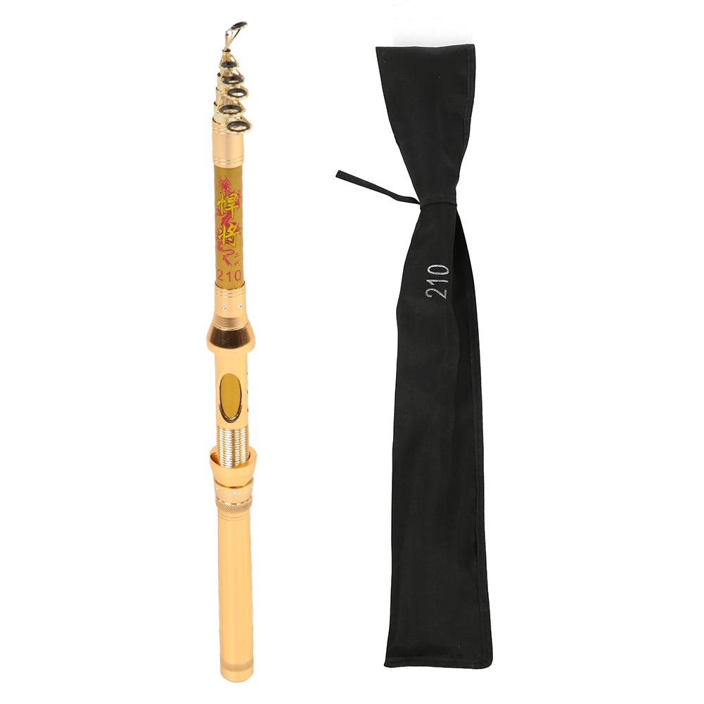 Mini Portable Retractable Carbon Super Hard Sea Fishing Fish Pole Rod (2.1m)