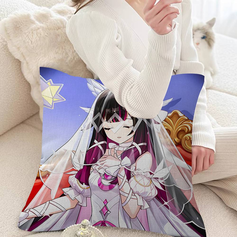 Genshin Impact Game Pillow Cover Sofa Cushion Cover Home Room Decoration Children Gift