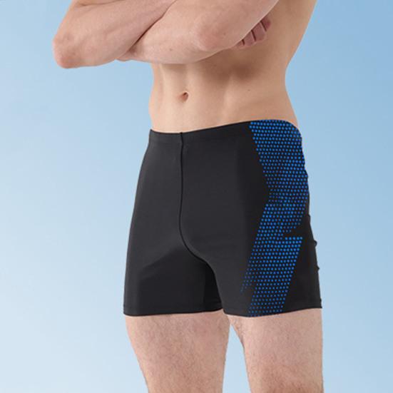 Men Swimming Trunks Quick Dry Soft Elasic High Waist Thin Plus Size Soft Breathable Slim Fit Printed Hot Spring Bathing Shorts Summer Beach Shorts