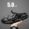 Fashion Men's Outdoor Slippers Spring Summer Beach Shoes Thick Bottom Sport Sandals Two-in-One Mesh Trendy Slippers Sneakers for Men