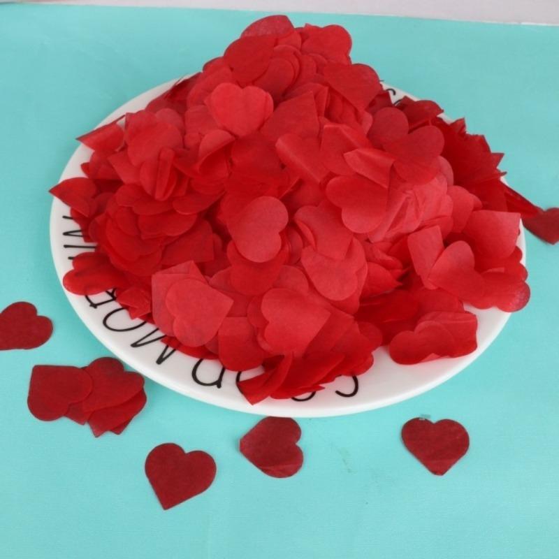 

2Packs Solid Color Heart Confetti DIY Love for Wedding Party Table Decorative Supplies