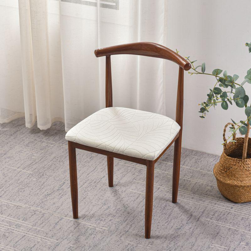 1/2/4/6 Pieces Leaf Jacquard Chair Seat Cover Scratch Resistant Soft Stretch Dust Cover