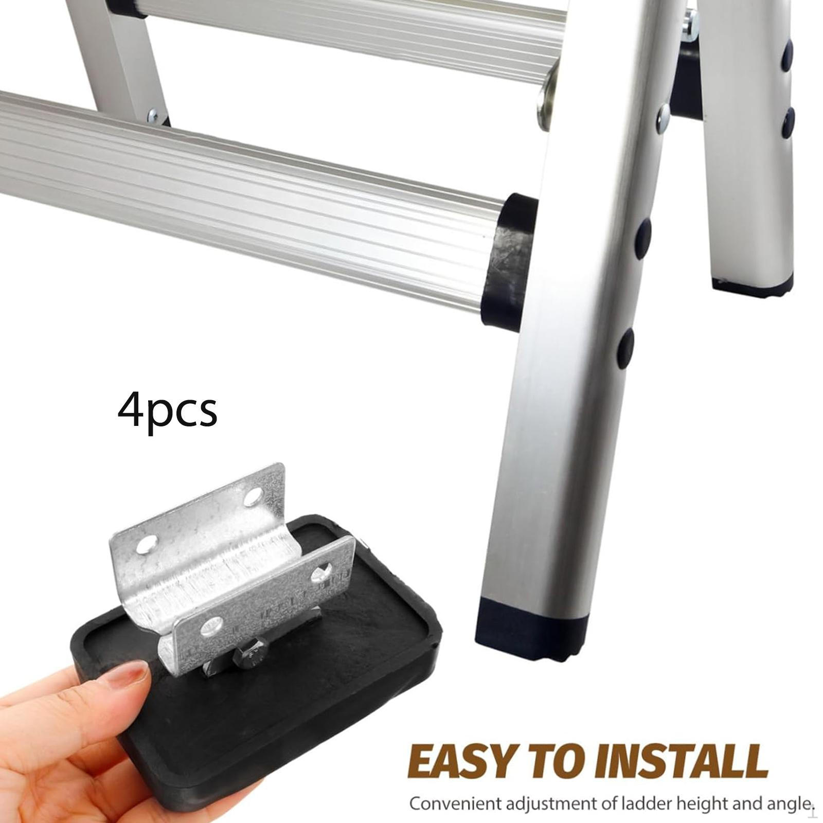 4Pcs Extension Ladder Mat Stabilizer Soft Thick Non Slip Rubber Fall Floor Protection