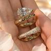 2Pcs/Set Women Ring Set, S-shaped Finger Ring with Dazzling Water Drop Cubic Zirconia, Alloy Stacking Rings Gift Jewelry