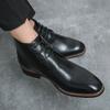 Men's Comfortable Ankle Leather Boots Men's Fashion Brand Chelsea boots men's  leather boots high top shoes