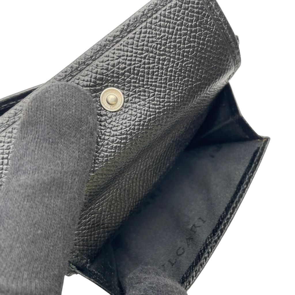 Used BVLGARI Bifold WalletBifold Wallet black leather unisex