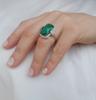 Nano Emerald Silver Ring (2123392) 6.75 Gr. 925 Samples