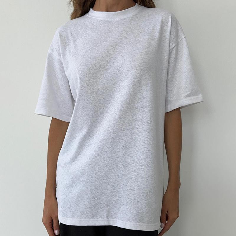 Summer New Women'S Loose Casual Solid Color T-Shirt With A Stylish, Simple, And Unique Design