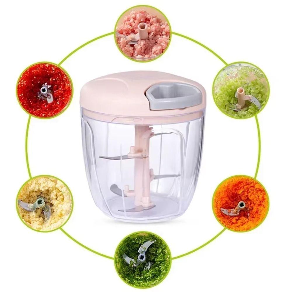 500/900ML Manual Ginger Grinder Manual Rotate Handheld Meat Grinder Garlic Chopper  Household Use