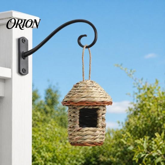 Weather-resistant Birdhouse Grass Woven Bird House, Outdoor Rustic Birdhouse, Hanging Hummingbird Hut, Natural Seagrass Garden Roosting Pocket