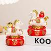 Desktop-Ornament Neujahrsmaskottchen Miniatur Chinesischer Stil Tierkreiszeichen-Ornamente Pferdefigur Bücherregal