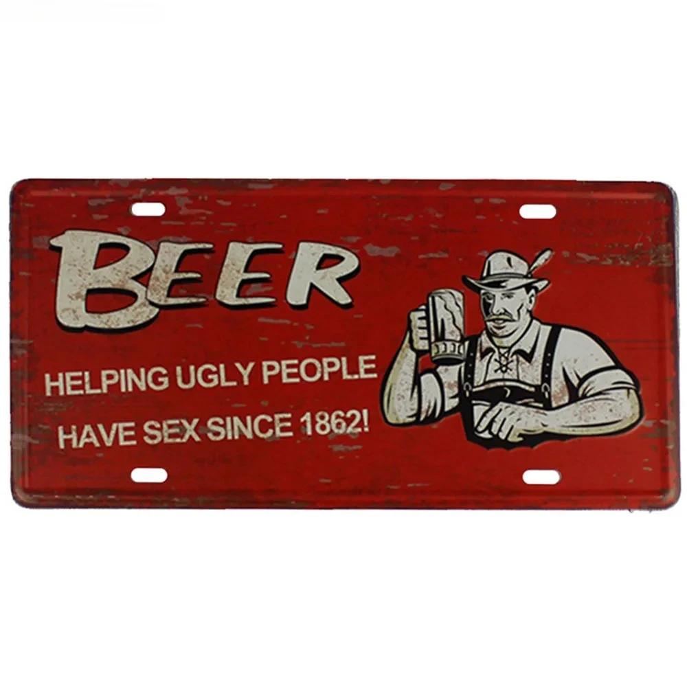 Welcome Beer Zone Metal Tin Signs Cold Beer Posters Front Door Club Bar Pub Cafe Wall Decors Retro Metal Signs