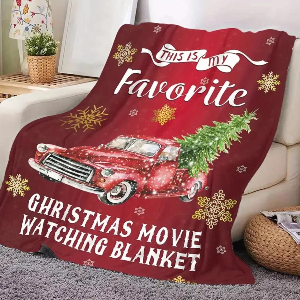 Cartoon Christmas digitalprinted polyester Bedroom velvet flannel cover blanket Fleece soft sofa cover blankets for beds