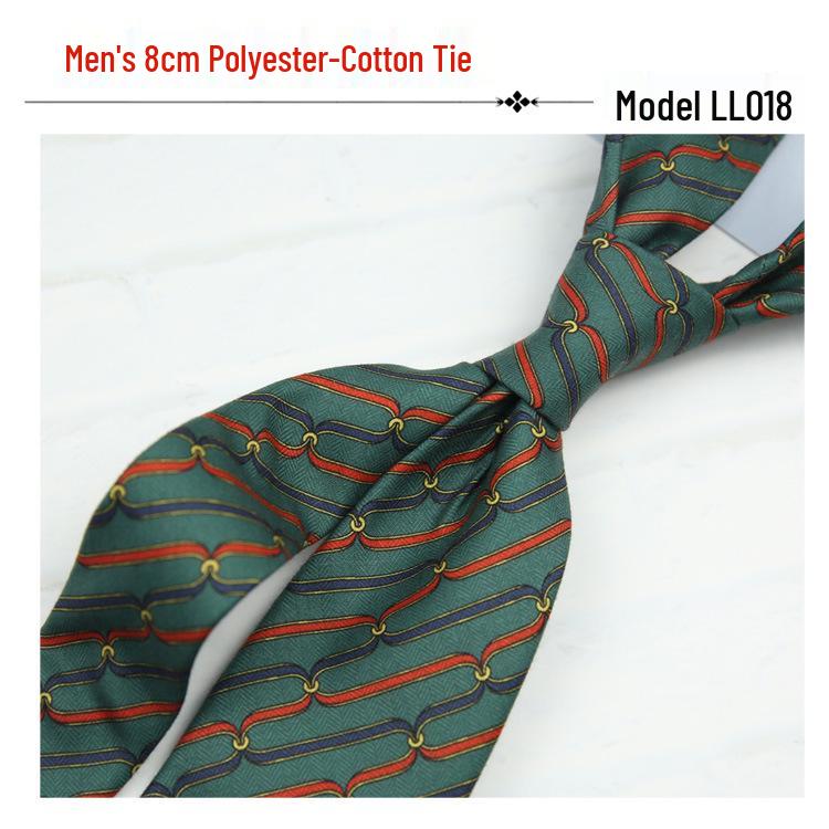 Men's Trendy 8CM Printed Tie: Business, Casual, Retro Fashion Accessory