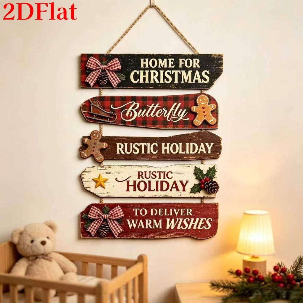 Wooden Christmas Signs: Door, Wall, and Room Decor; Home Decor Arrangements