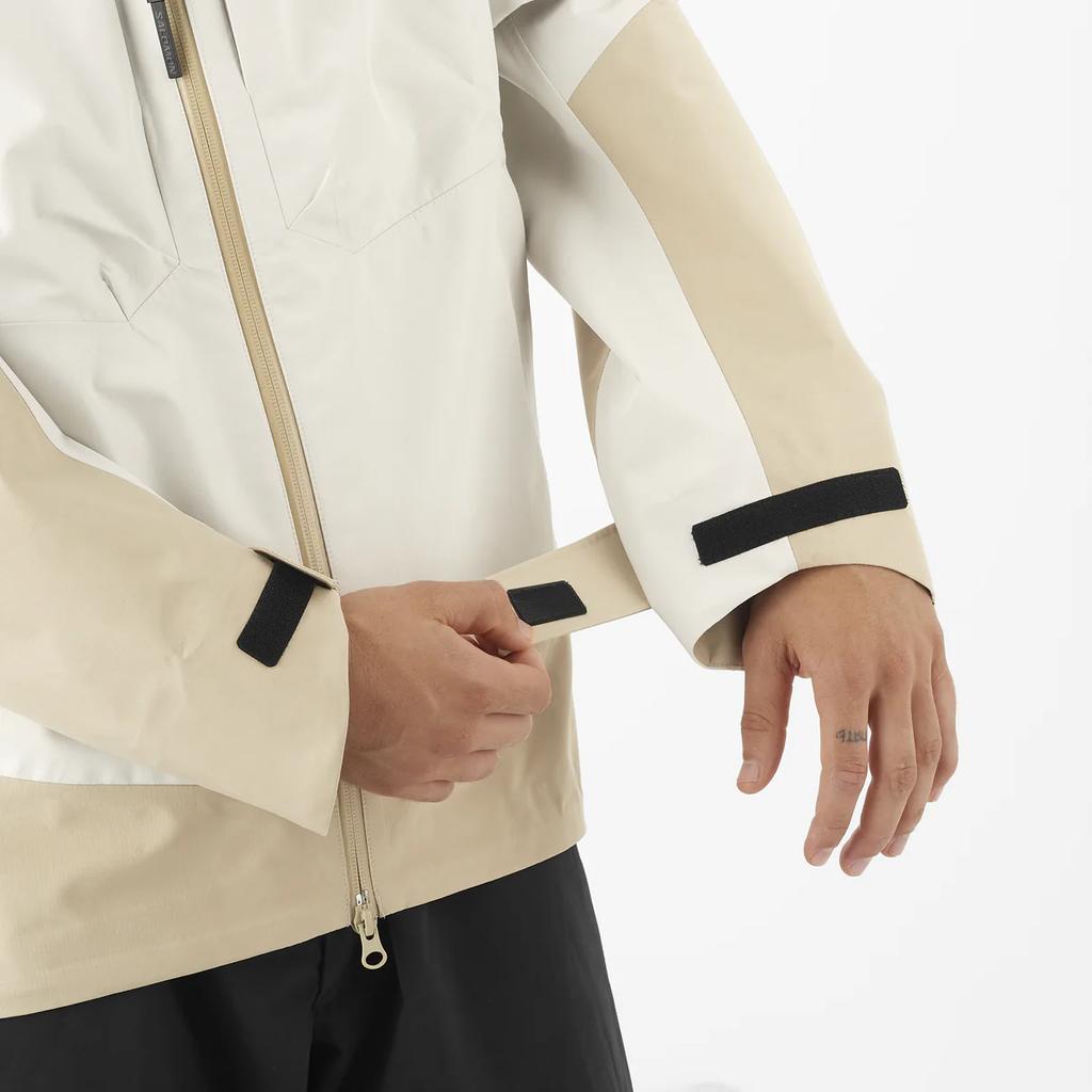 Salomon Outline Gtx 3L Hard Shell Hiking Outdoor Waterproof Windproof Breathable Durable Jacket Unisex Jacket Earth-Gray LC2374100