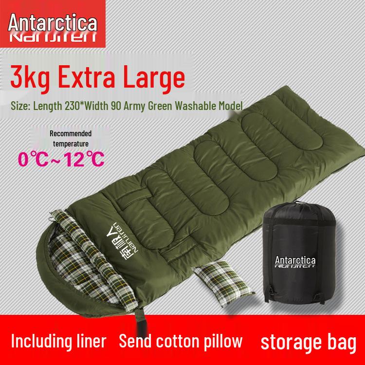 Men's Winter Sleeping Bag - Outdoor/Indoor, Thickened, Pure Cotton, Warm, Single Person Camping & Travel
