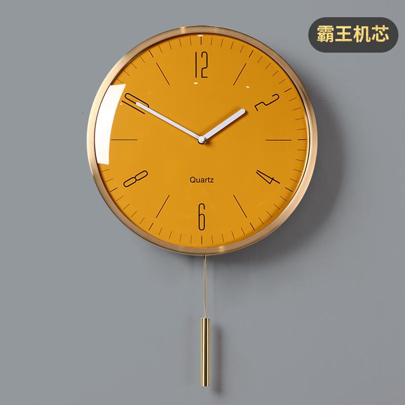 Nordic Luxury Pendulum Clocks Wall Home Decor Creative Metal Wall Clock Modern Gold Silent Watch Living Room Decoration Gift