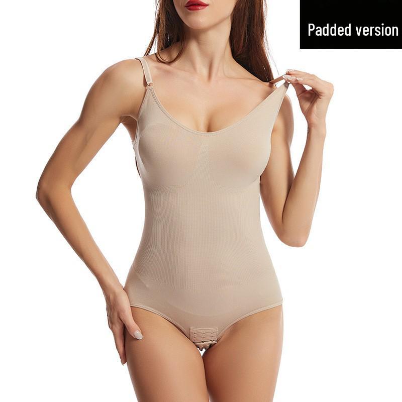 

Бесшовный женский боди Shapewea с контролем живота, открытой ластовицей и формирующим корсетом для подтяжки бедер. L