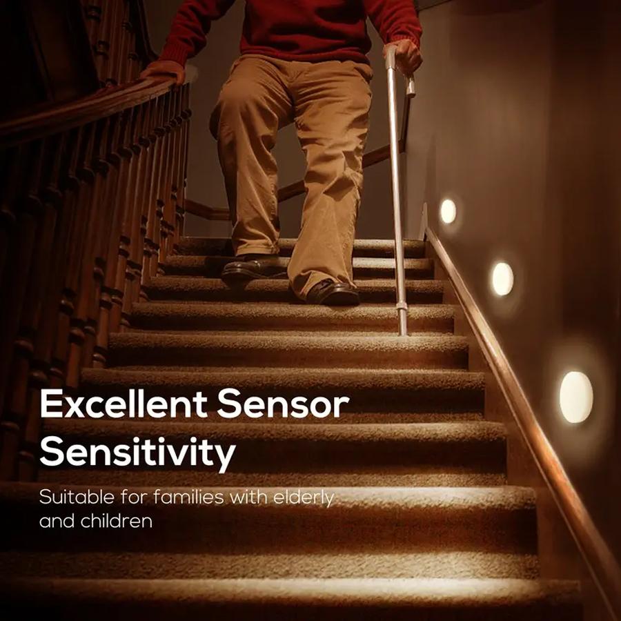 LED Smart Human Body Sensor Night Lamp Emergency Automatic Lighting USB Charging Wireless Magentic Suction Use Night Light