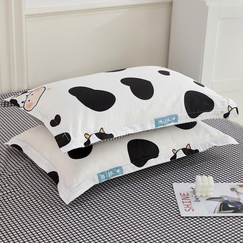 Set of Two Pure Cotton Pillowcases, 48x74cm - Pillow Core Covers [Pair Only]