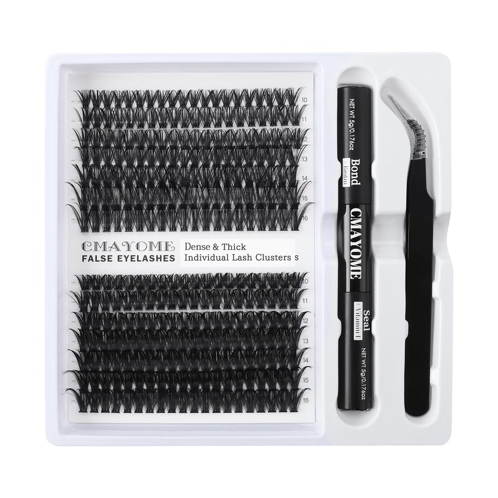 DIY Segmented Fluffy Single - Cluster False Eyelashes with D - Curl, 10 - 16mm for Natural and Dense Lash Grafting Makeup