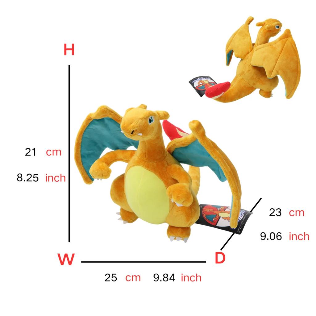 Pokemon Plush Toy Mega Charizard X Y Rayquaza Latias Latios Lapras Alolan Vulpix Ninetales Dragonair Garchomp Anime Plush Doll
