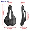 MAXFORD Carbon Fiber Bike Saddle 3D Print Bicycle Seat Mat Lightweight Seat Saddle for Mountain Bicycle Cycling Seat Cushion Pad
