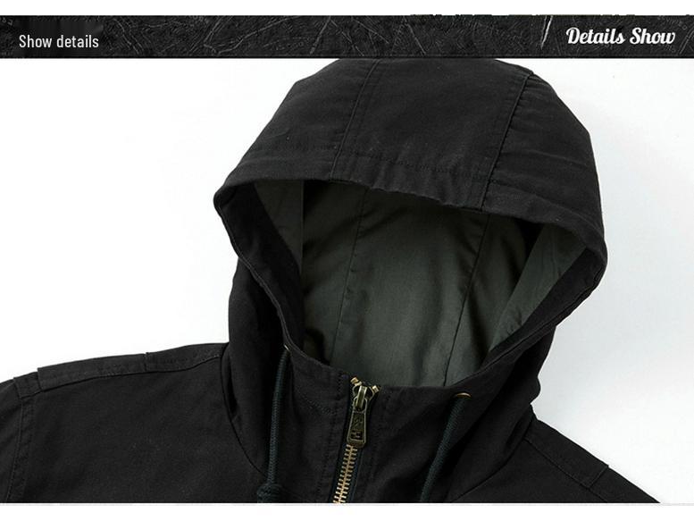 Мужская повседневная ветровка с капюшоном: Модная куртка-пилот на весну и осень