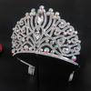 Bridal Crown New Shiny Big Crown Crystal Rhinestone Exquisite Luxury Bridal Jewelry