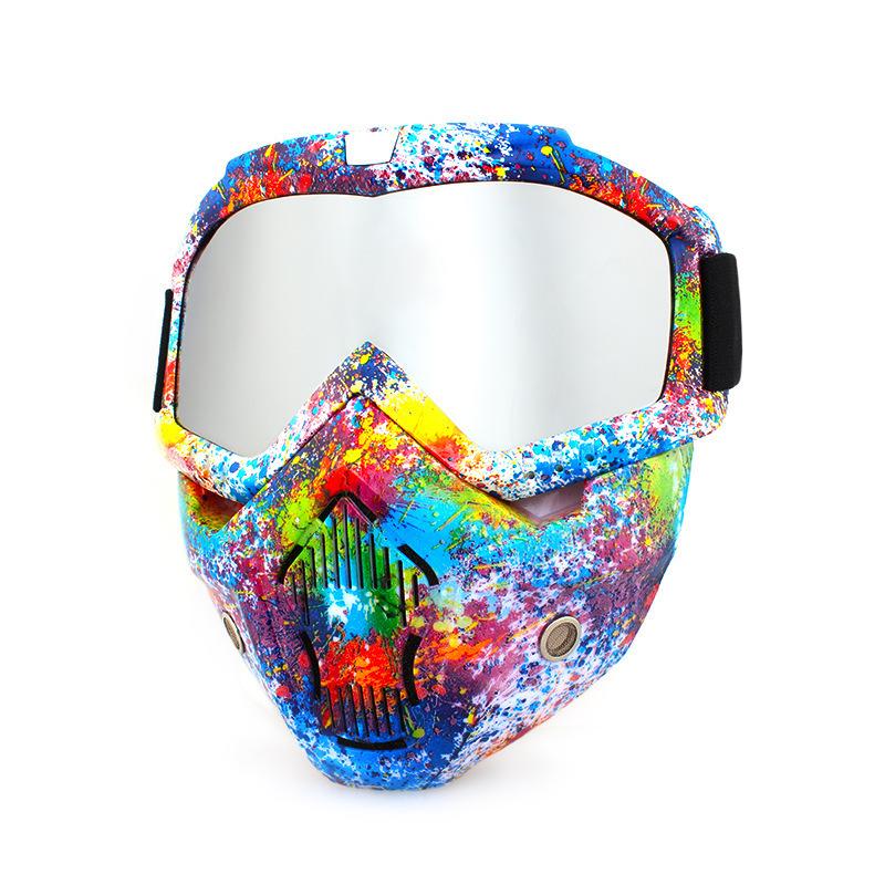 Retro face masks, goggles, off-road motorcycles, racing goggles, outdoor cycling glasses, skiing