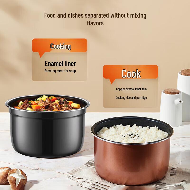 SUPOR 5L Smart Electric Pressure Cooker with Copper Crystal Pot CN plug (adapter included)