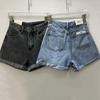 Summer 2021 Women's High Waist Denim Shorts - Loose Slimming A-line, Rolled Hem, Wide Leg, Korean Style Trend