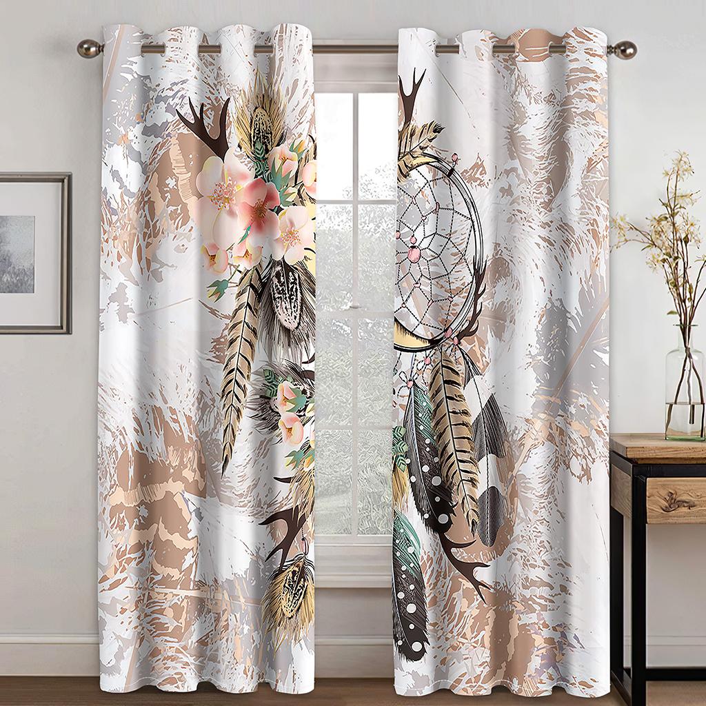 Luxuriöse 3D-Vorhänge mit Rosenmotiv, ein Set aus zwei Paneelen, Verdunkelungsvorhänge für die Inneneinrichtung von Schlafzimmer und Wohnzimmer.