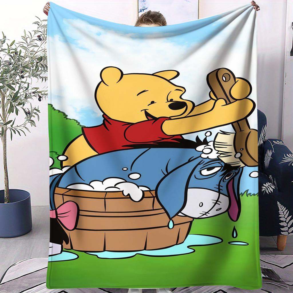 Winnie the Pooh Tigger&Piglet Are Sitting On a Tree Print Blanket Soft Multifunctional Decortive Universal Throw Blankets Gift