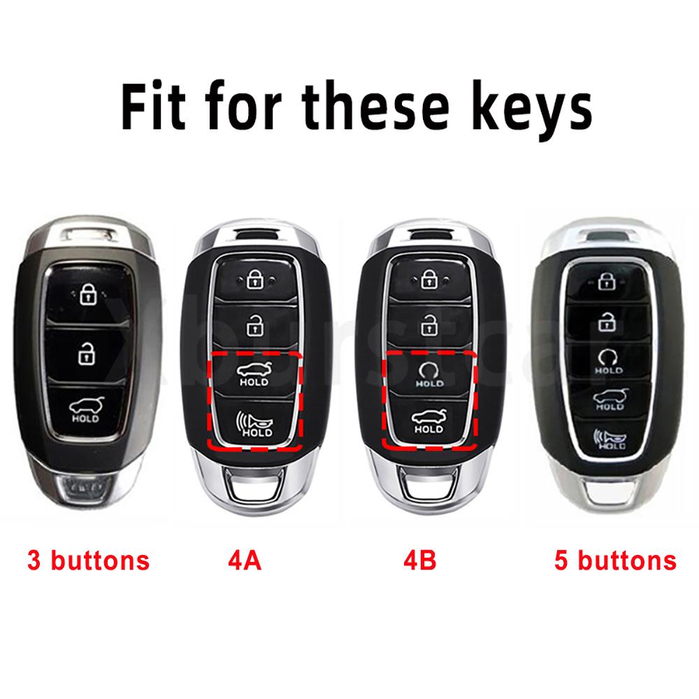 3/4/5 Buttons Tpu Car Key Case Cover Shell For Hyundai I30 Ix25 Elantra Solaris Azera Grandeur Ig Tm Accent Santa Fe Palisade