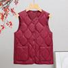 Mom Spring Autumn Winter Vest Jacket Loose Down Cotton Vest Vest Shoulder Elderly Female Grandma Warm Cotton Vest
