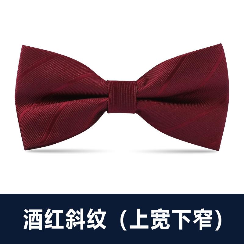 Men'S Double Bow Tie Groom Best Man Burgundy Black Dress Shirt Wedding British Korean Edition Bow Women