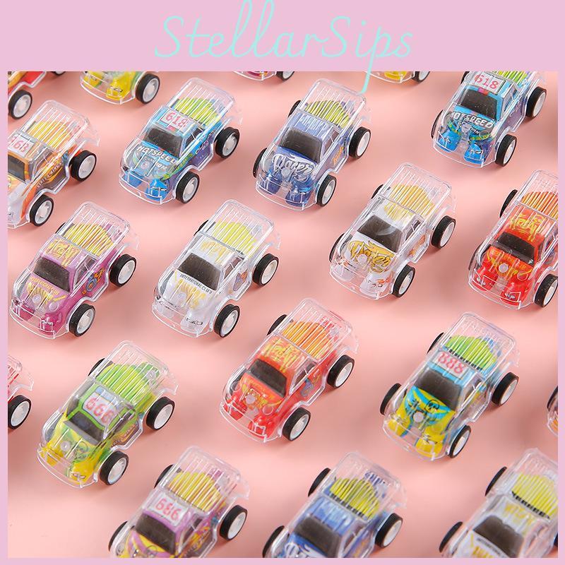 Simulation Mini Inertial Transparent Double Layer Graffiti Car Children Toy For Kids Development And Parentchild Play