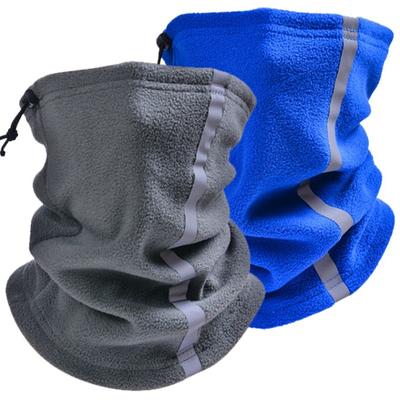 Zimní polar fleece teplý šátek venkovní noční jezdecká maska studené lyže reflexní proužek stahovací lano poloviční obličejový límec Bryndáček