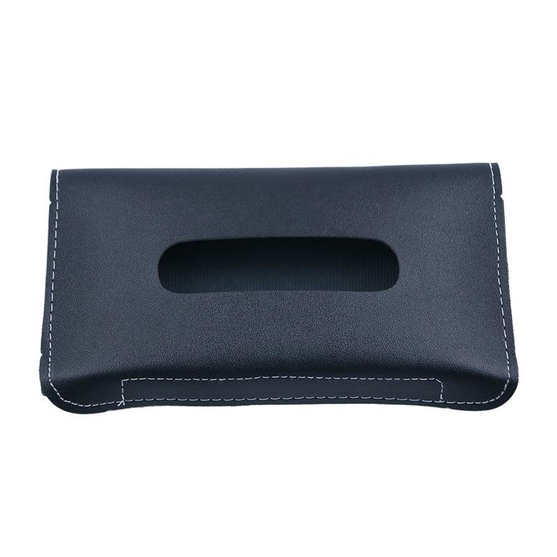 1Pc Car Tissue Box Towel Mask Holder Car Sun Visor Tissue Box Holder Auto Interior Storage Decoration чёрный