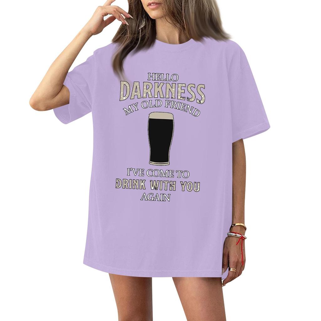 Women's Round Neck Printed Short-sleeved T-shirt Top