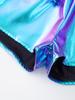 Meisjes Metallic Korte Broek Trekkoord Elastische Tailleband Glanzende Hotpants Dans Bodems Zakken Sportkorte Broek