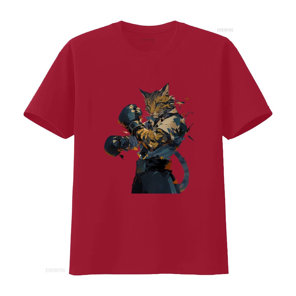 Bengal Cat Boxer T Shirt Wearing Boxing Gloves Unique Lover Apparel Fun Animal Design Stylish and Eye Catching for Lovers